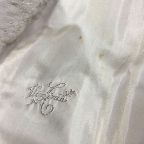 Nordstrom Vintage Beige Sheared Beaver with White Fox Collar Fur Mob Boss Wife - Picture 3 of 15